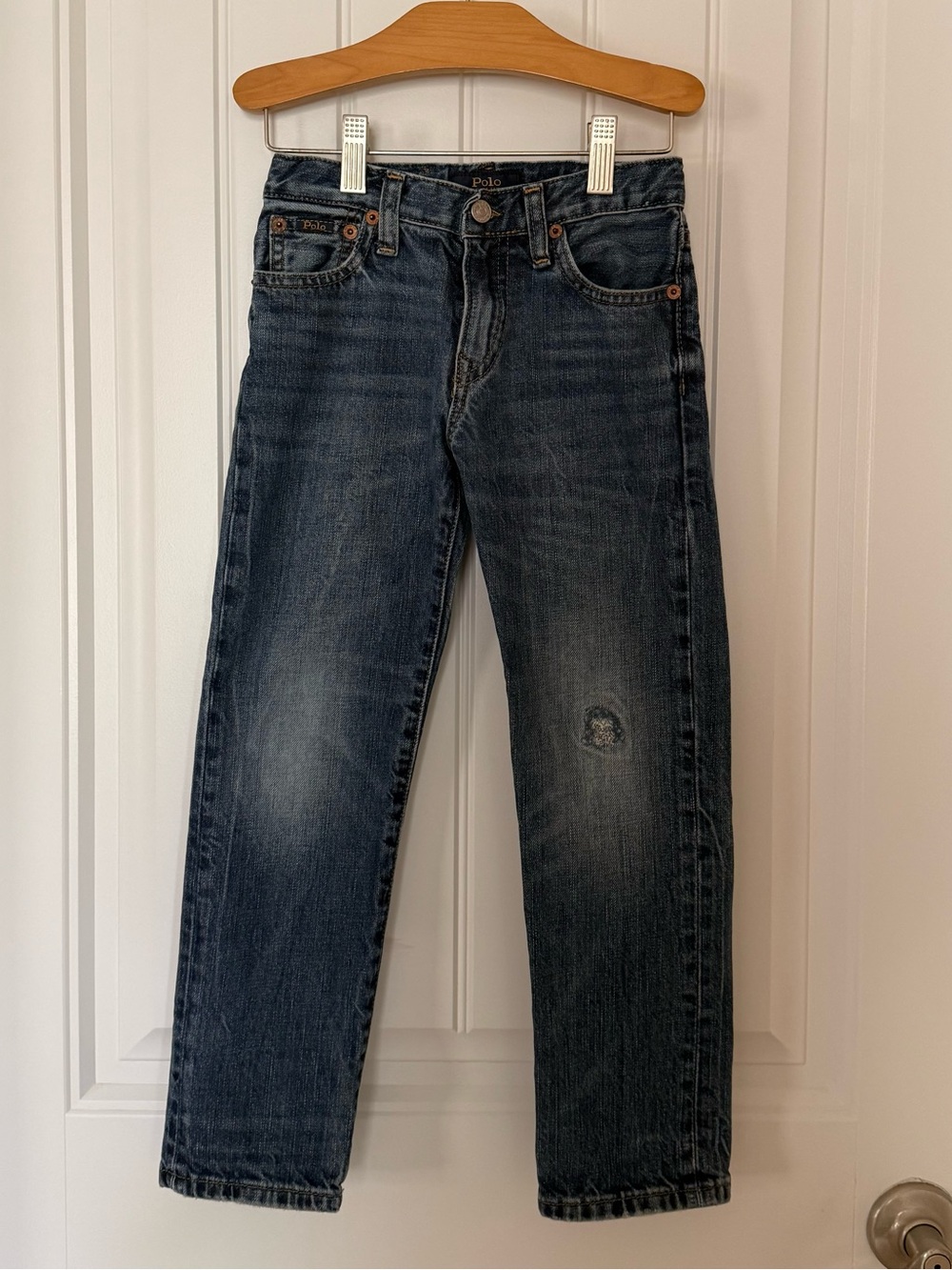 Polo Ralph Lauren Boys Hampton Straight Distressed Jeans Size 6